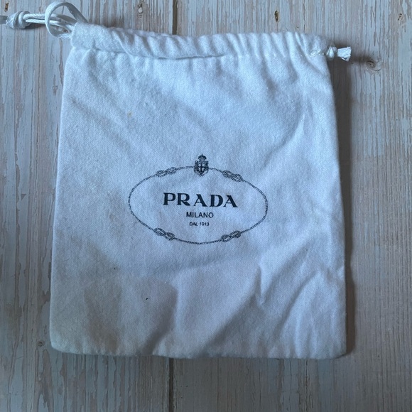 PRADA Small Dust Bag Drawstring Pouch 6"x7"
White Flannel Made in Italy - Picture 1 of 3
